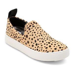 Dolce Vita Leopard Cow Fur Slip On Sneakers
